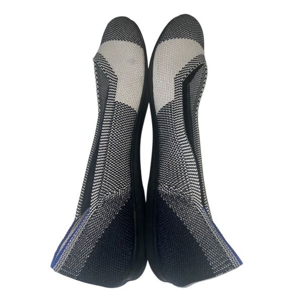 Rothy's The Flat Black and Tan Round Toe Patterned Flats Size 7 - Picture 6 of 11